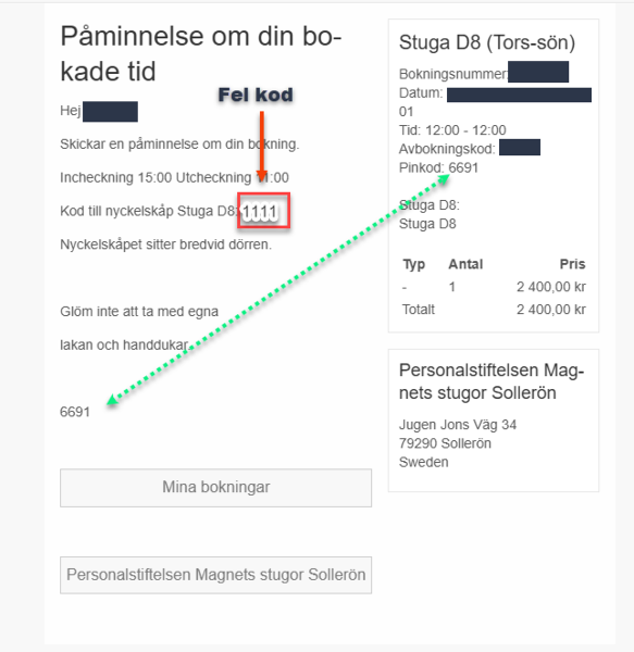 Förvirrande dörr koder.